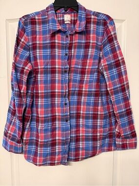 Gap Designed & Crafted The Fitted Boyfriend Plaid Flannel Shirt XL